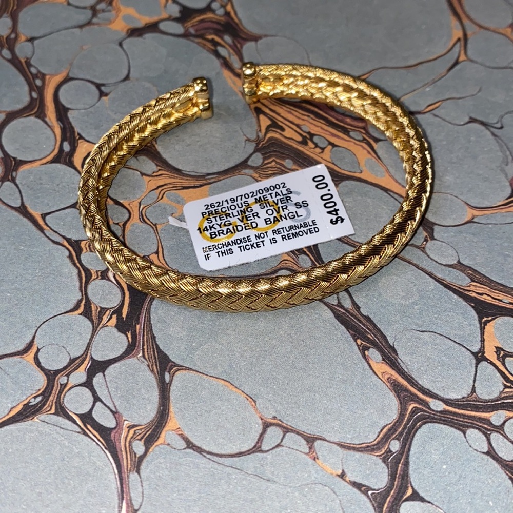 Macy’s 14k gold plated sterling silver bracelet